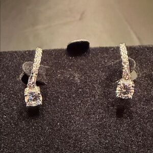 Elegant Silver Crystal Earrings